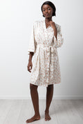 Animal Print Satin Gown Natural