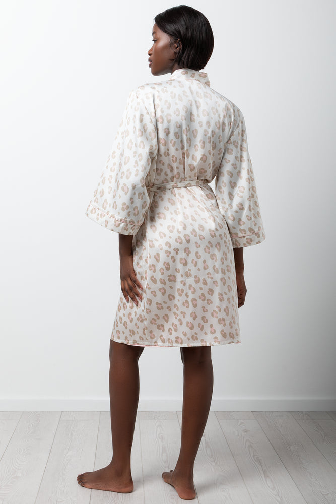 Animal Print Satin Gown Natural (3)