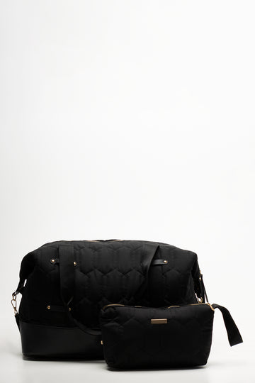Travel Bag With Cosmetics Bag Black
