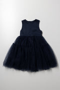 Sleeveless Layered Dress With Belt Navy (2)