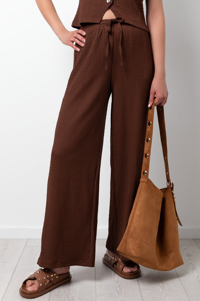 Bubble Knit Pants Brown (1)