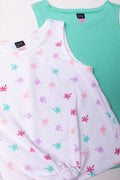2 Pack Vests Green And White (1)