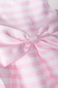 Stripe Bow Dress Pink And White (1)