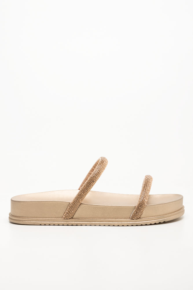 Diamante Sandals Rose Gold (1)