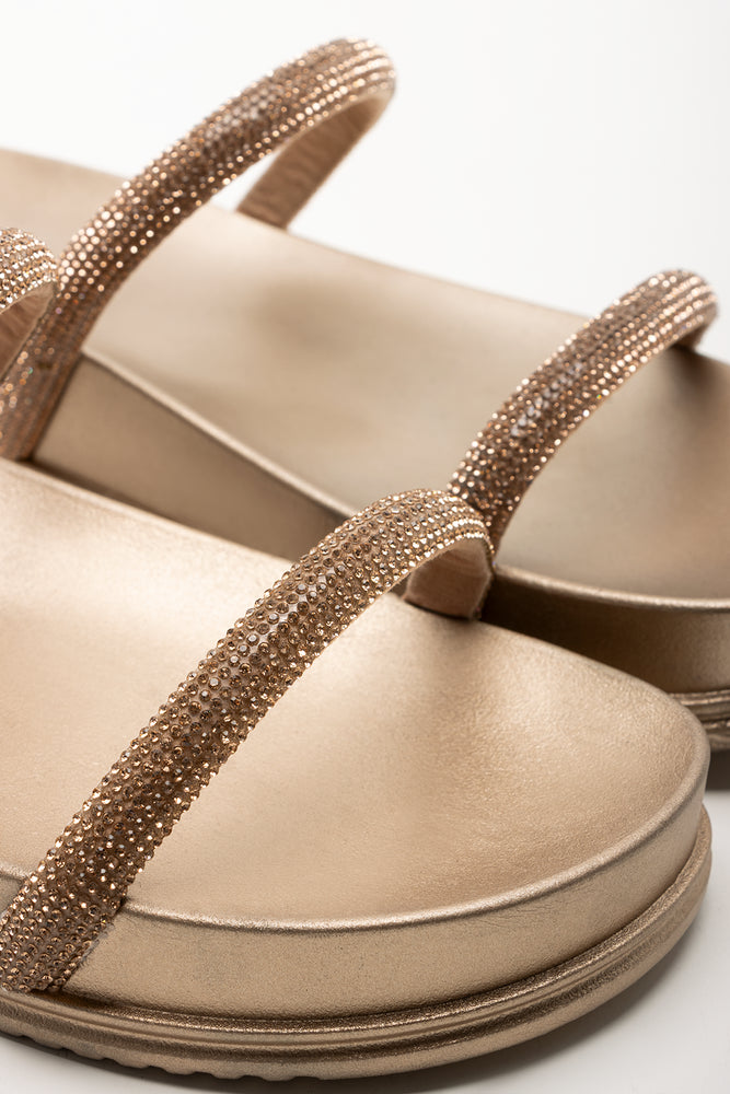 Diamante Sandals Rose Gold (2)