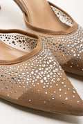 Mesh Pointy Heels Natural (2)