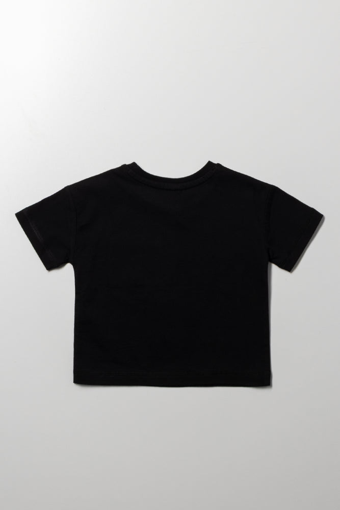 Boxy Fit Short Sleeve T-Shirt Black (3)