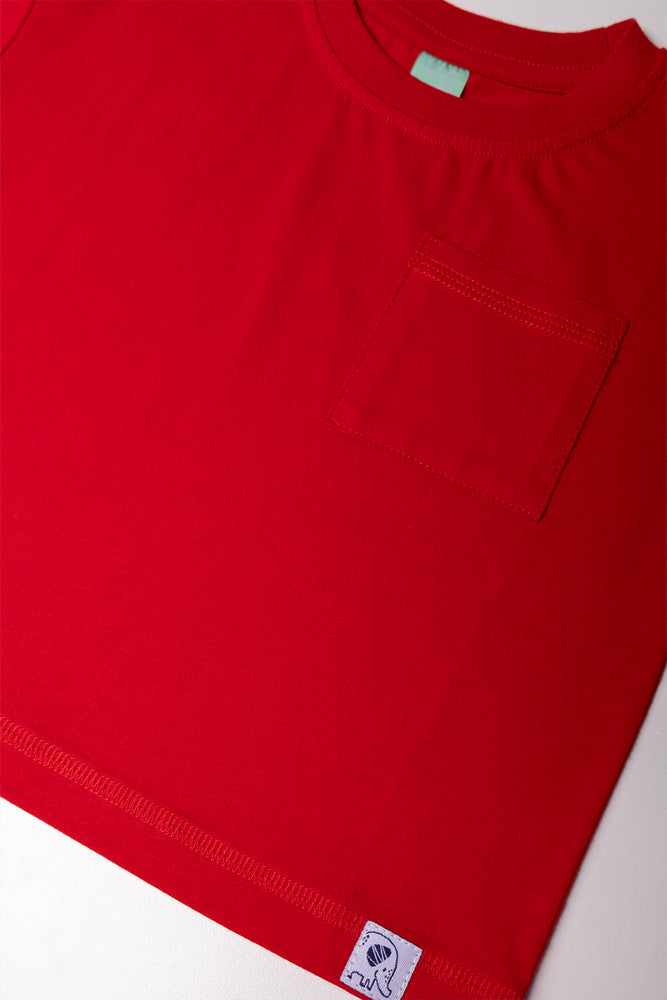 Boxy Short Sleeve T-Shirt Red