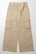 Rib Waist Cargo Pants Natural