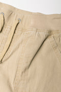 Rib Waist Cargo Pants Natural (1)
