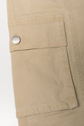 Rib Waist Cargo Pants Natural (2)
