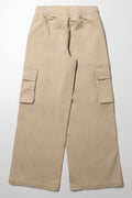 Rib Waist Cargo Pants Natural (3)