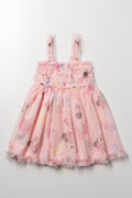 Minnie Mouse Printed Tulle Dress Pink (2)
