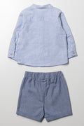 2 Piece Linen Set Blue (4)