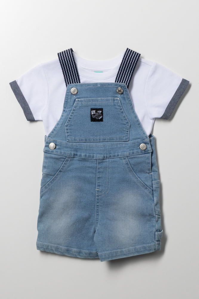 Dungaree Set Light Blue