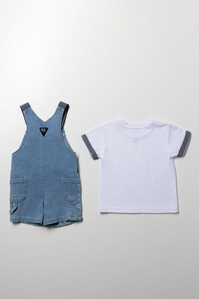 Dungaree Set Light Blue (3)