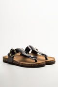 T-Bar Sandals Brown