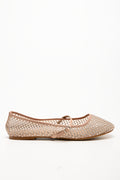 Diamante Ballerina Pump Rose Gold (1)