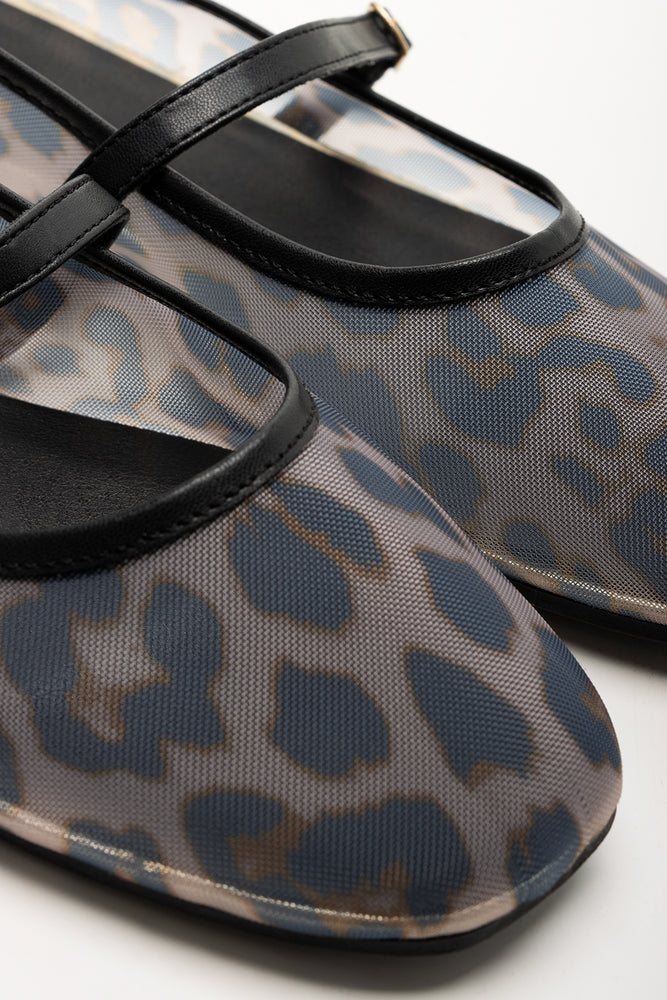 Leopard Mesh Pumps Black (2)