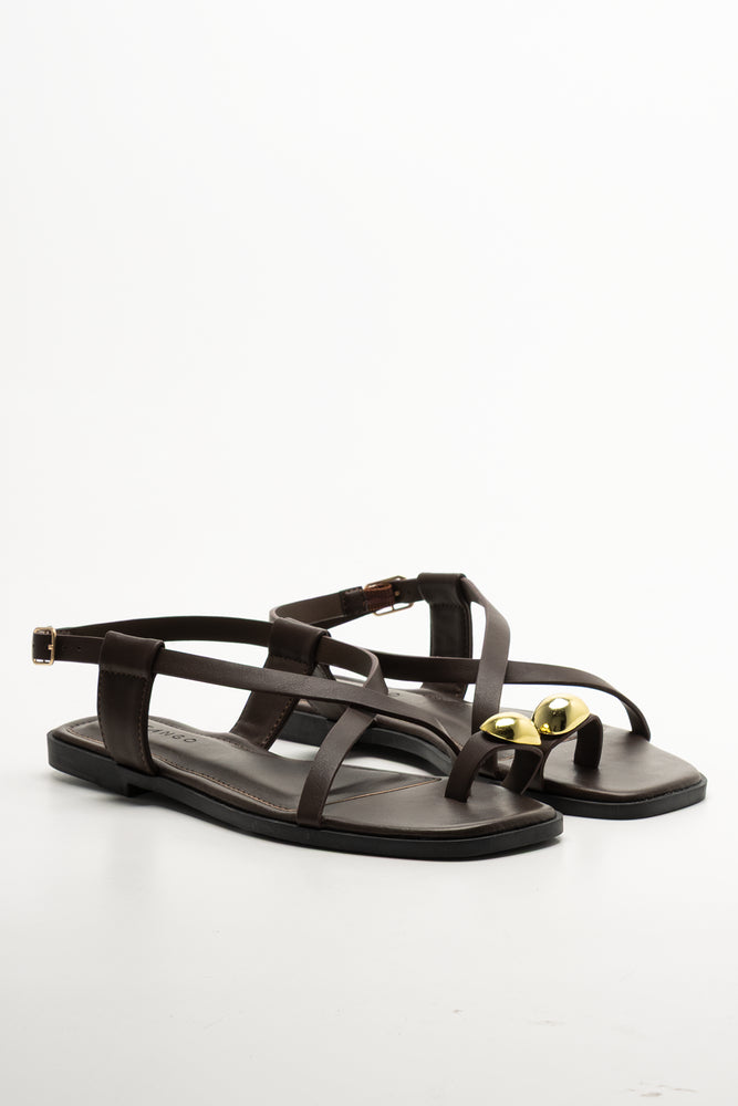 Toe Post Sandals Brown