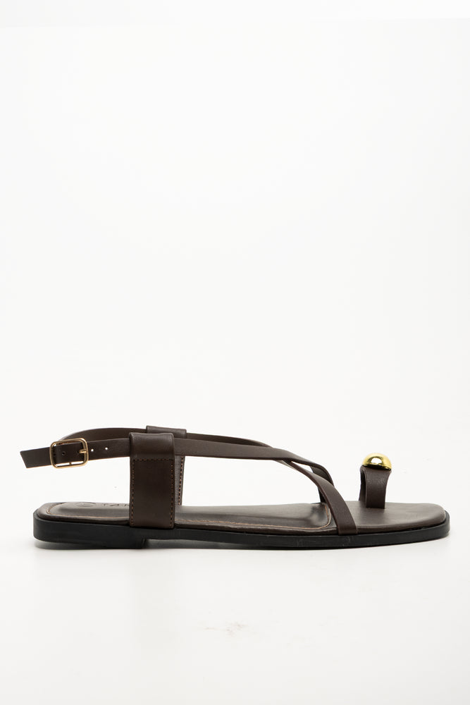 Toe Post Sandals Brown