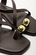 Toe Post Sandals Brown (2)