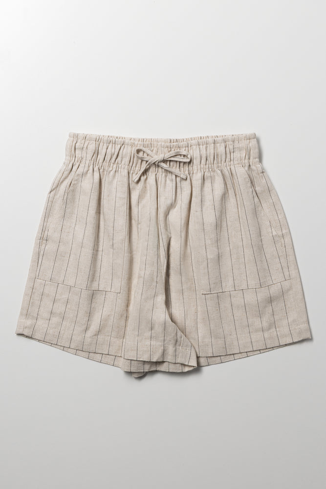Stripe Shorts Natural