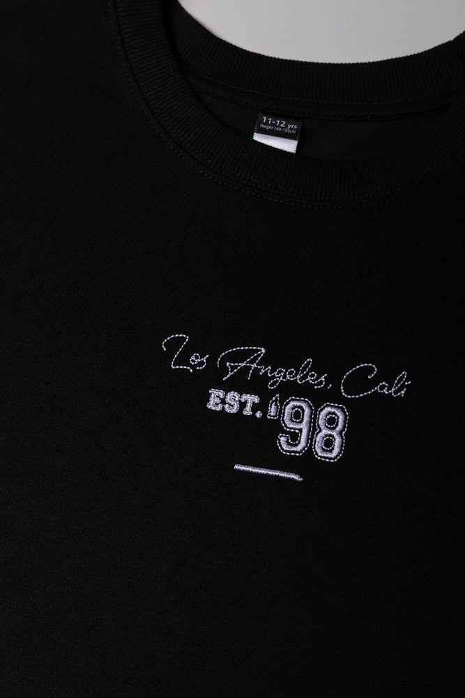 Boxy Short Sleeve T-Shirt Black (1)