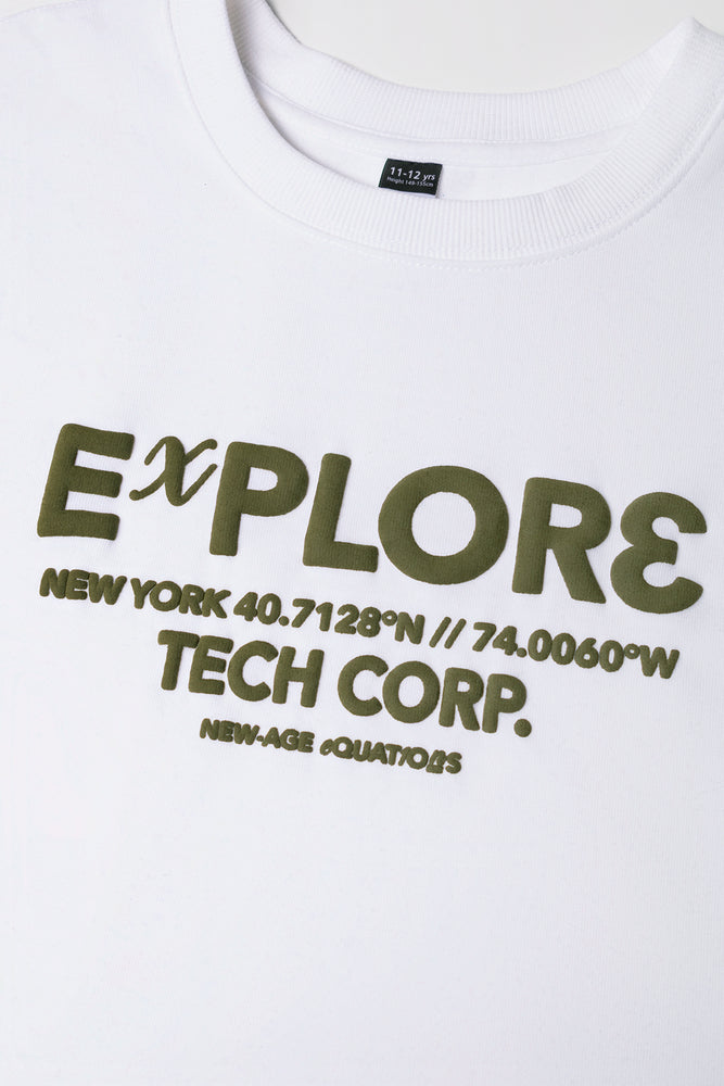 Boxy Short Sleeve T-Shirt White (1)