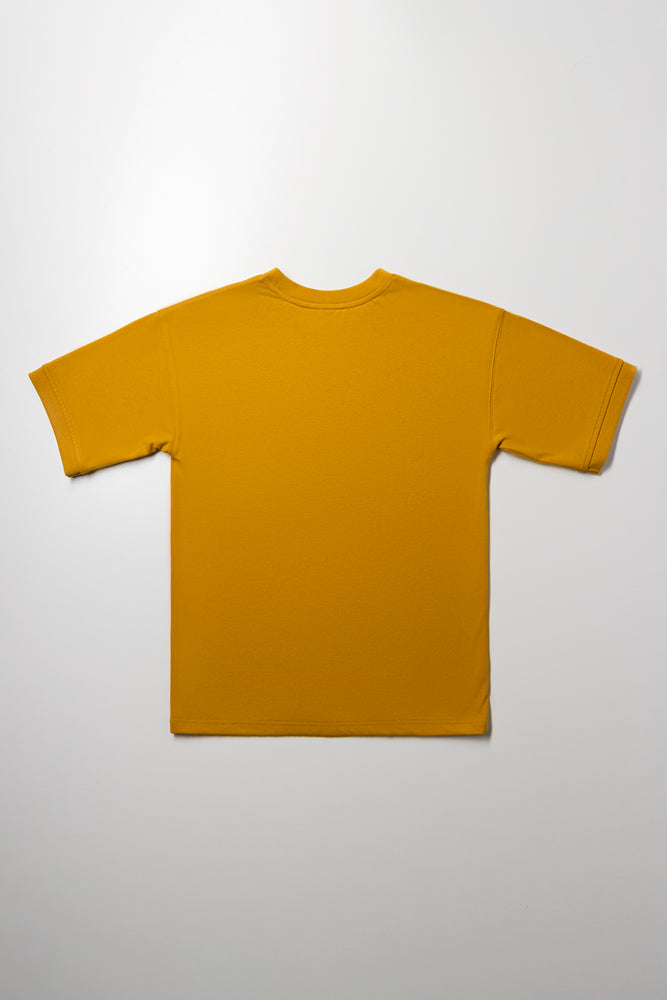Boxy Short Sleeve T-Shirt Yellow (2)