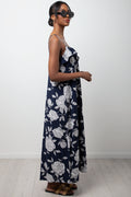 Floral Maxi Dress Navy (1)