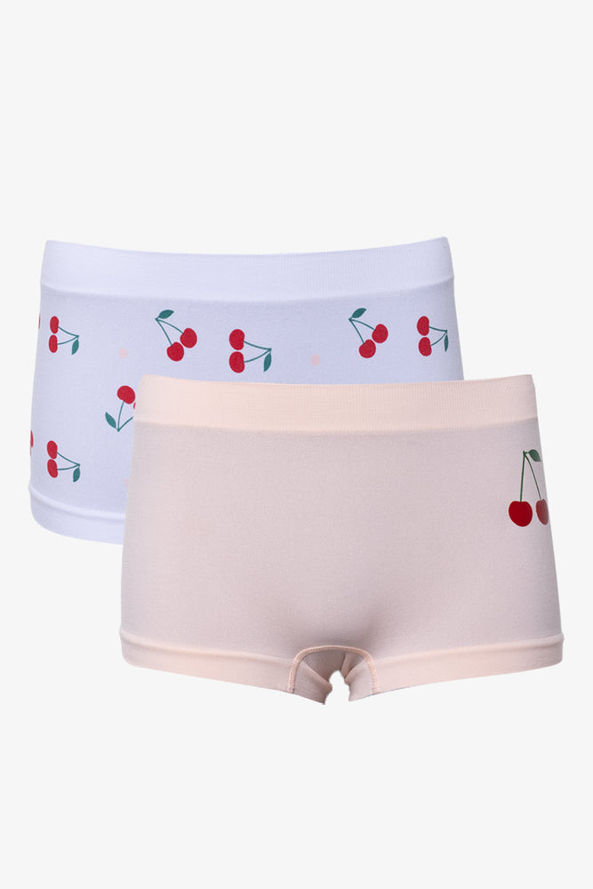 2 Pack Cherry Seamfree Panties White And Peach