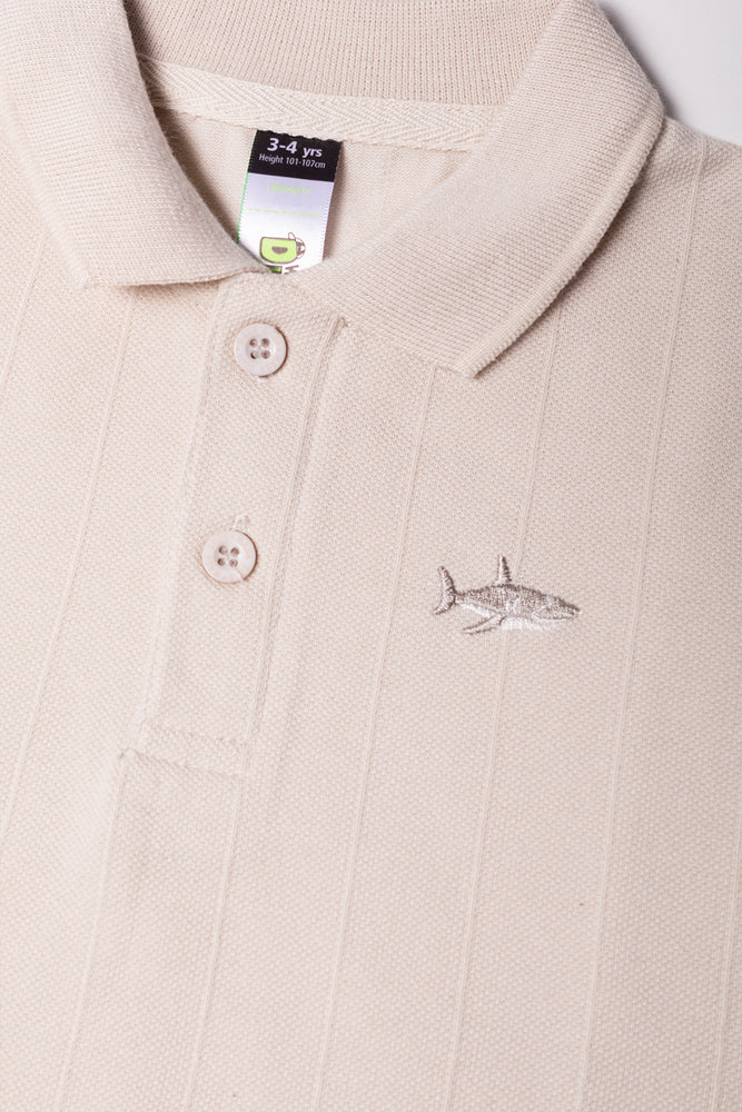 Textured Stripe Golfer Natural (1)