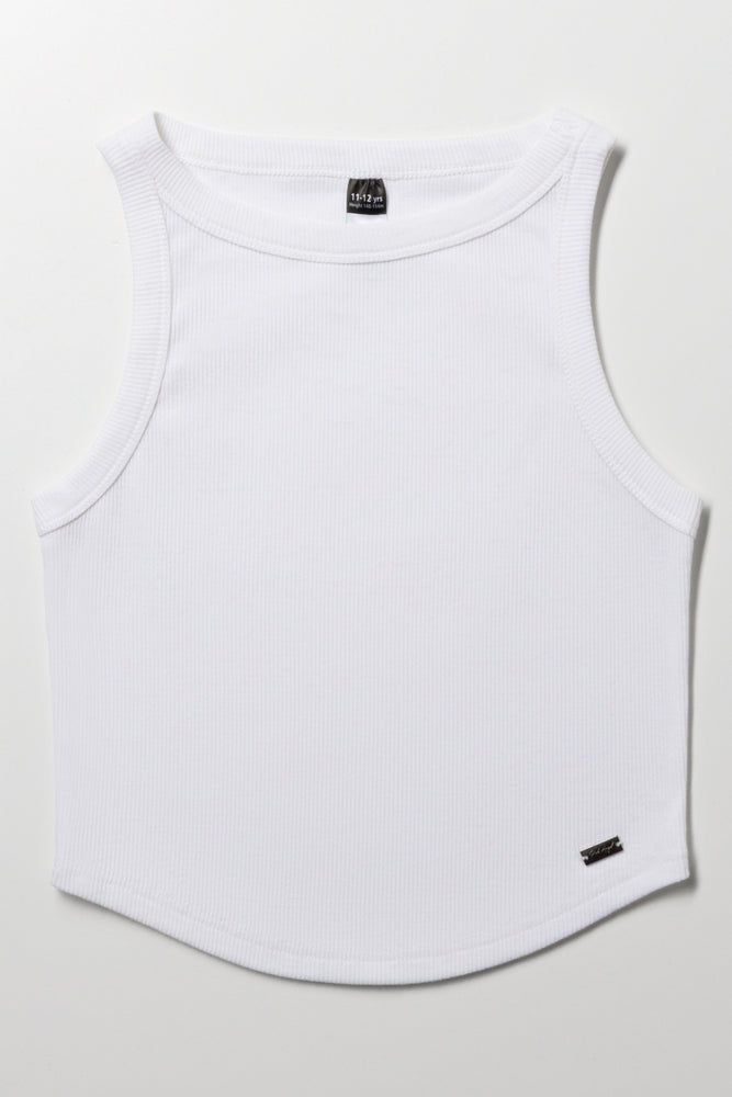 Rib Vest White