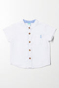Mandarin Collar Shirt White