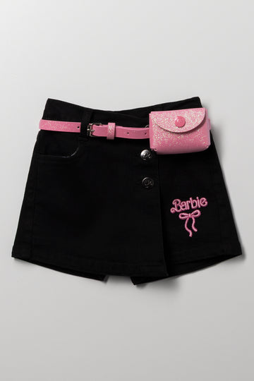 Barbie Denim Skorts Black