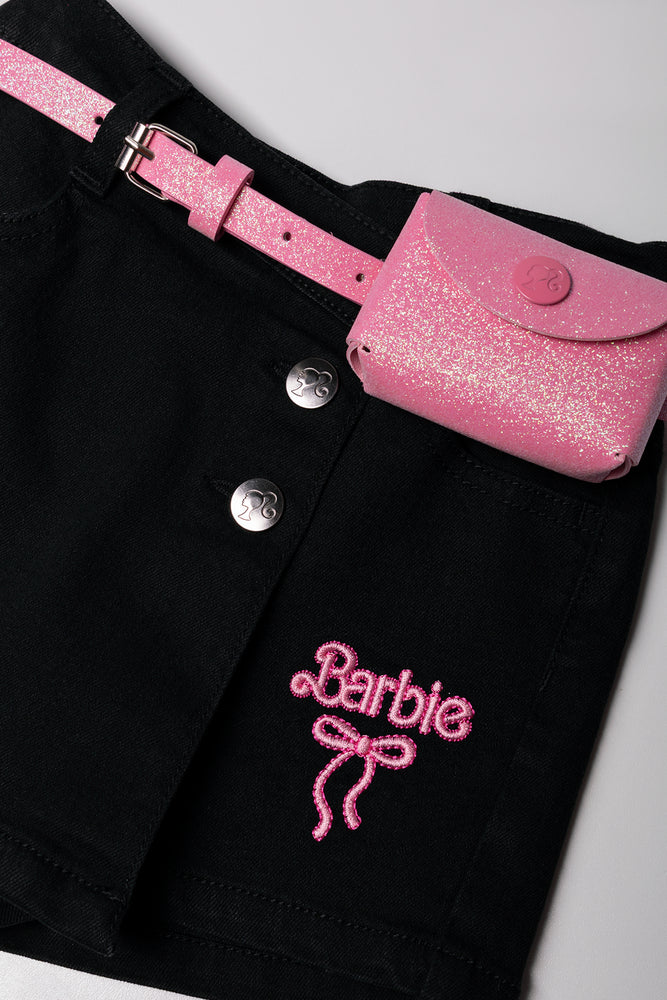 Barbie Denim Skorts Black