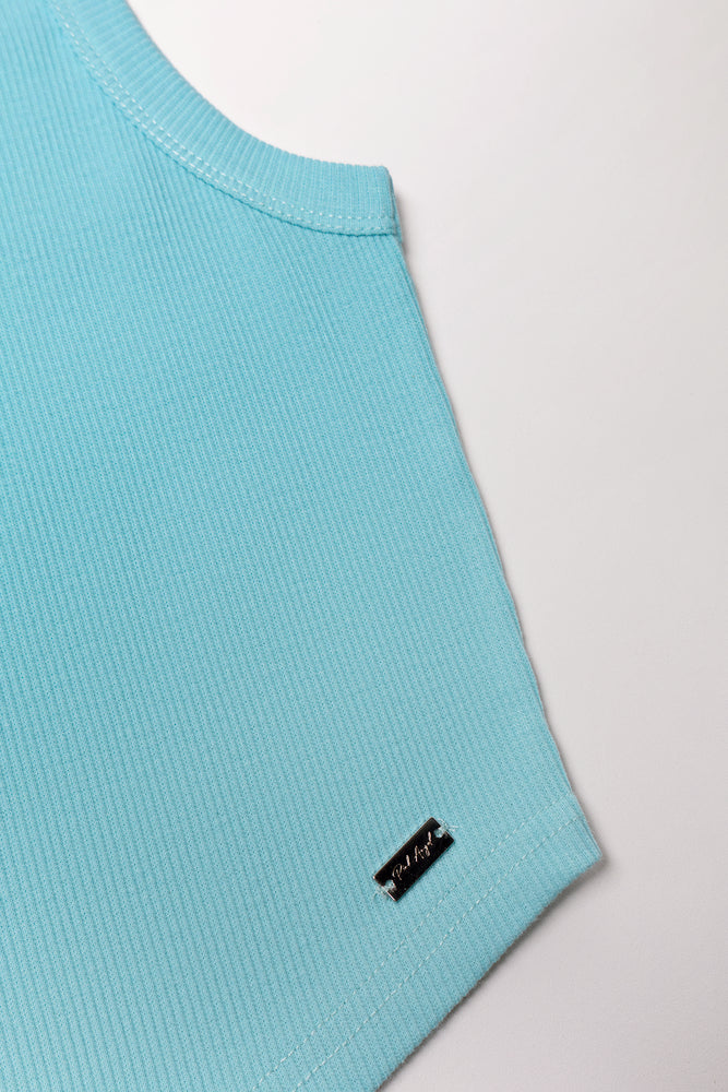 Rib Tank Vest Blue (1)