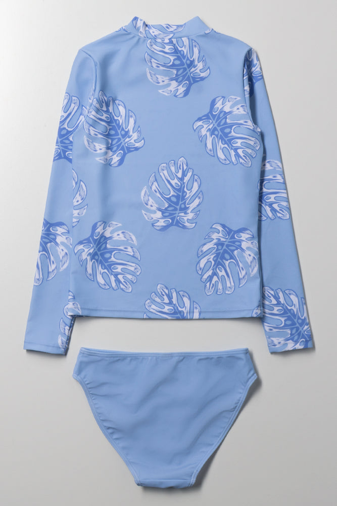 Two Piece Swimsuit Blue (3)