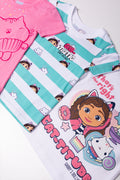 Gabby's Dollhouse 3 Pack Stripe Short Sleeve T-Shirts Multi (1)