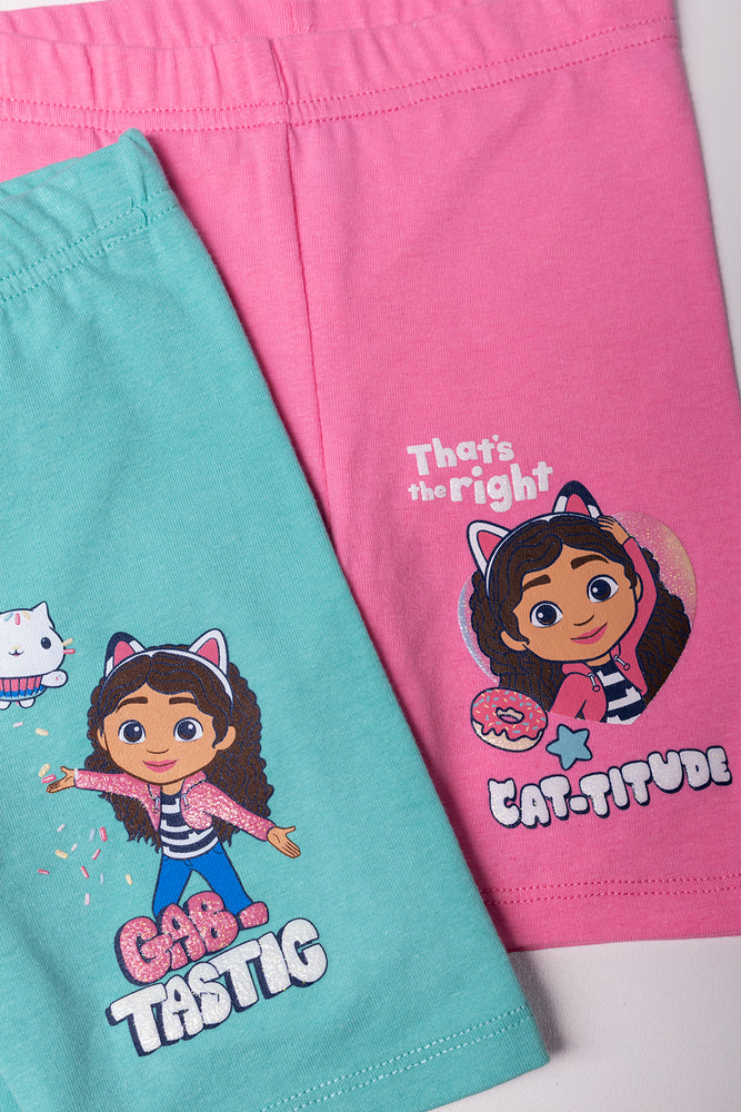 2 Pack Gabby's Dollhouse Cycle Shorts Blue And Pink (1)