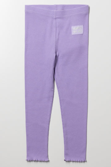 Rib Leggings Purple