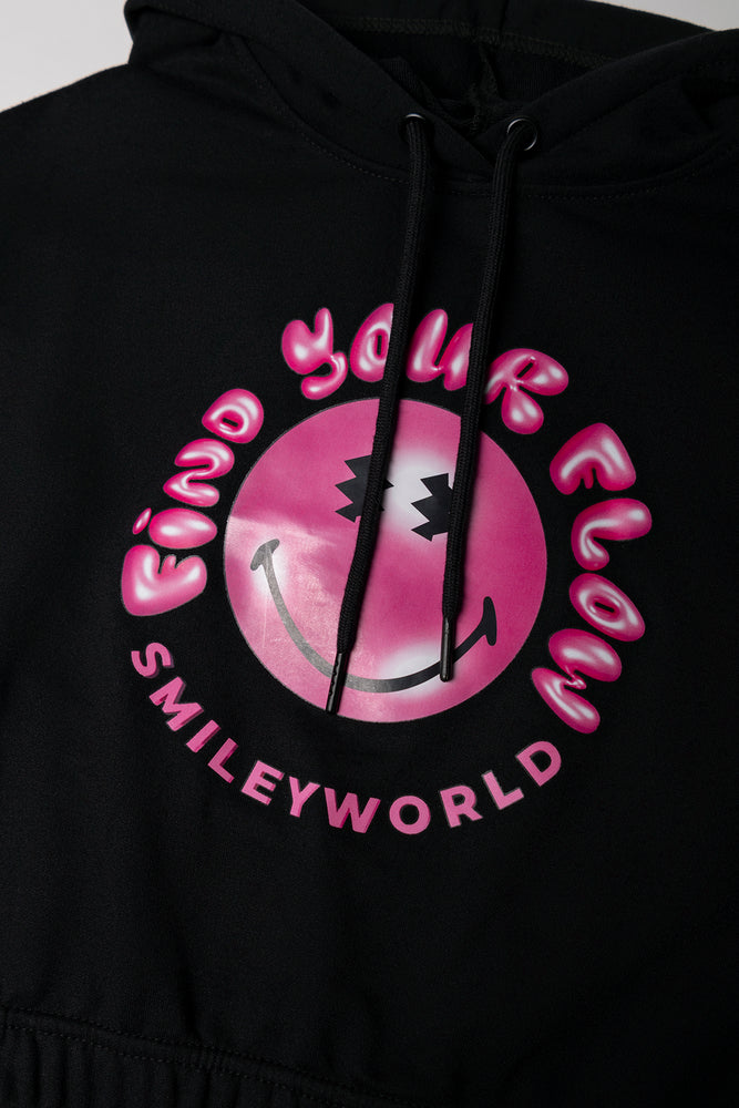 Smiley Sleeveless Tracktop Black