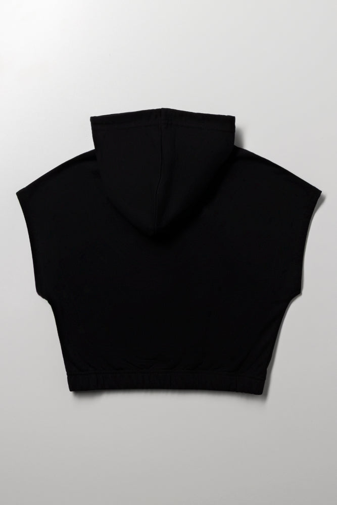 Smiley Sleeveless Tracktop Black (2)
