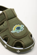 Dino Closed Toe Foxing Sandals Green (2)