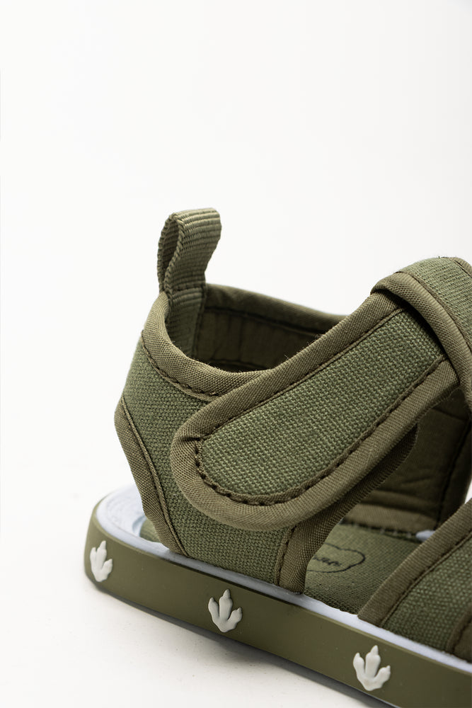 Dino Closed Toe Foxing Sandals Green (3)
