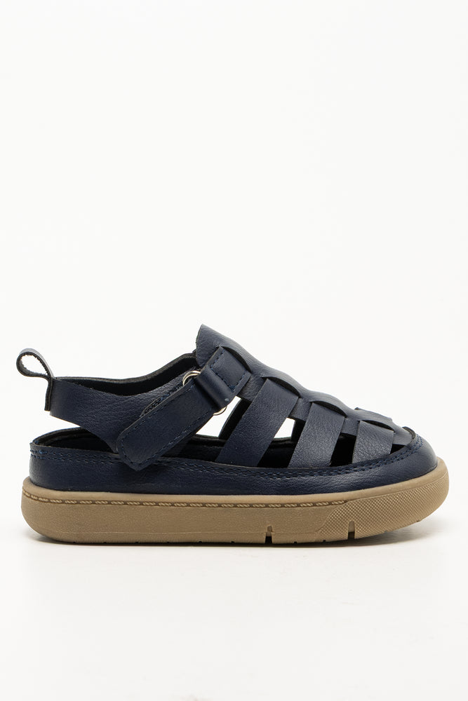 Caged Hybrid Sandals Navy