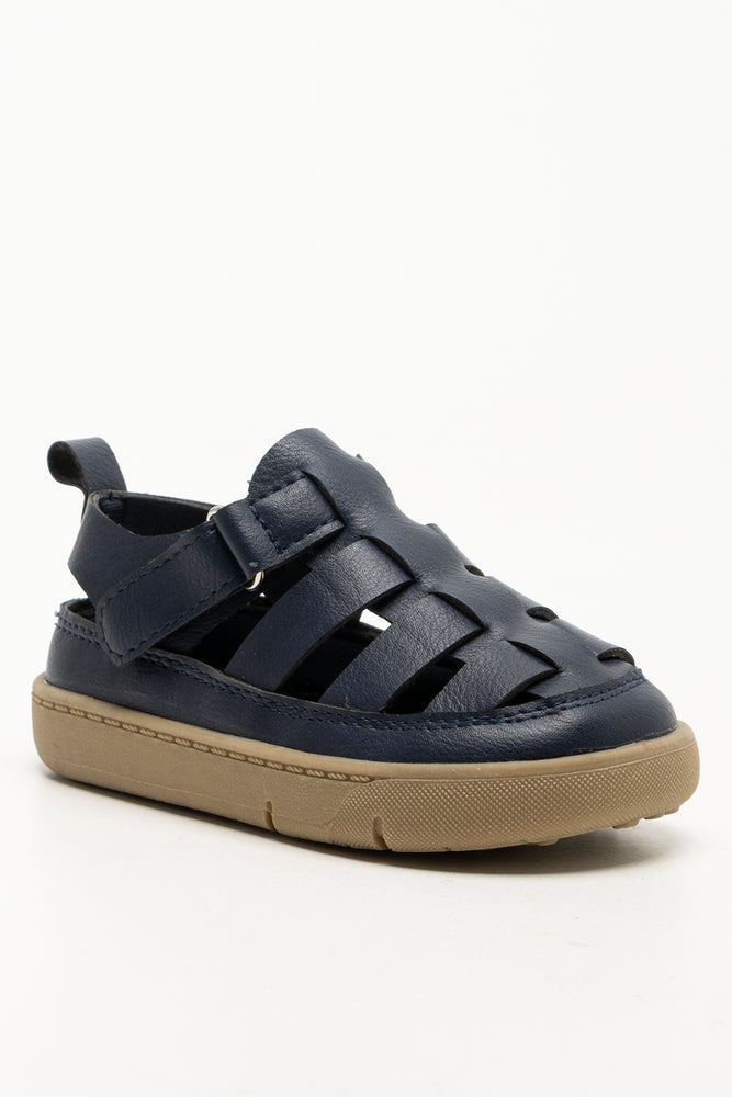 Caged Hybrid Sandals Navy