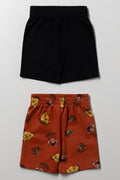 Lion King 2 Pack Shorts Black And Natural (2)
