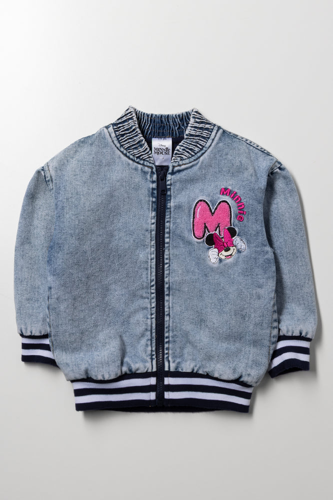 Minnie Mouse Baseball Denim Jacket Blue